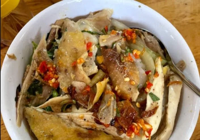 Bánh ướt lòng gà - Quán Long tại Đà Lạt