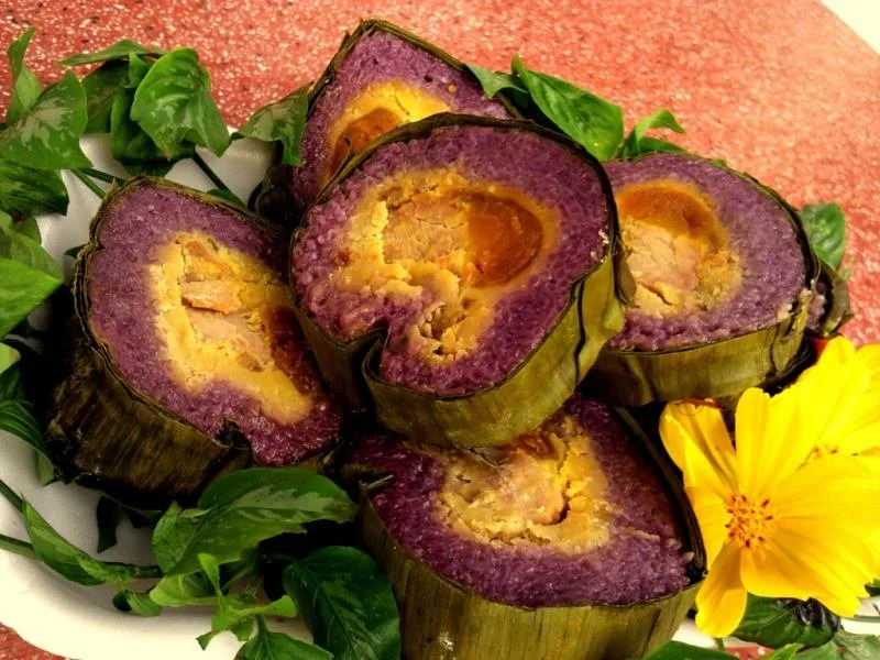 Bánh tét lá cẩm Cần Thơ tại Đà Lạt