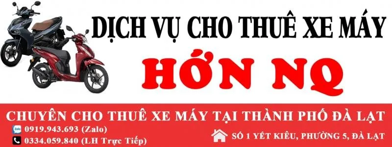 Cho thuê xe máy Đà Lạt fb Hớn NQ tại Đà Lạt